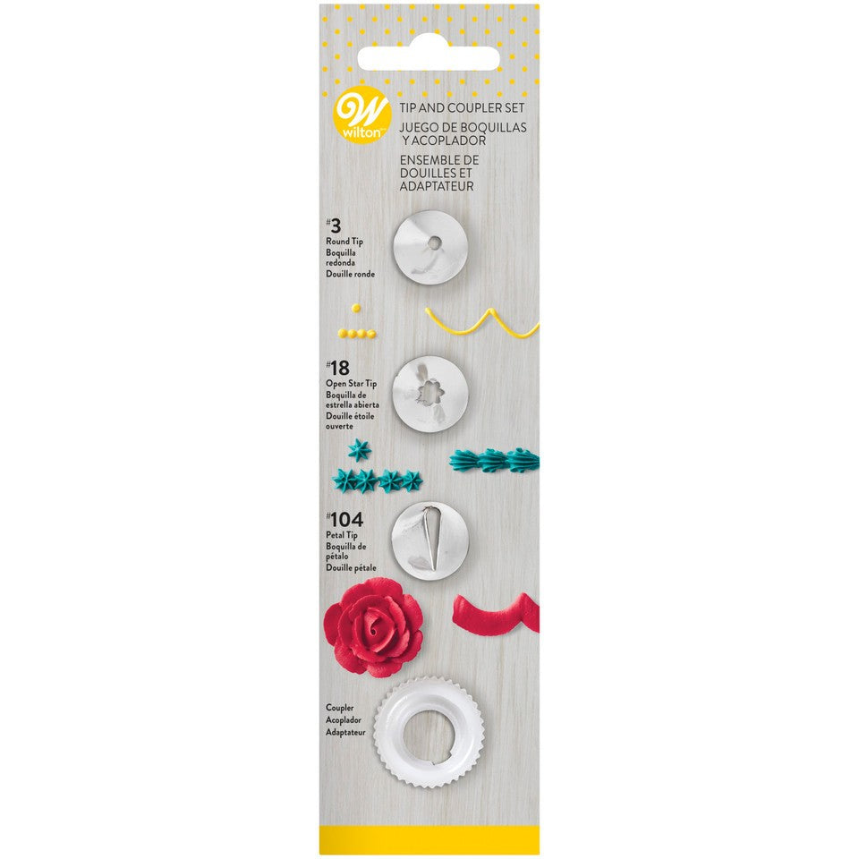 Wilton Basic Decorating Tip 4-Piece Set