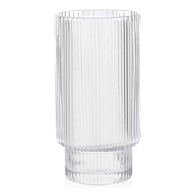 Brilliant Ribbed Clear Drinking Glass Set Of 4