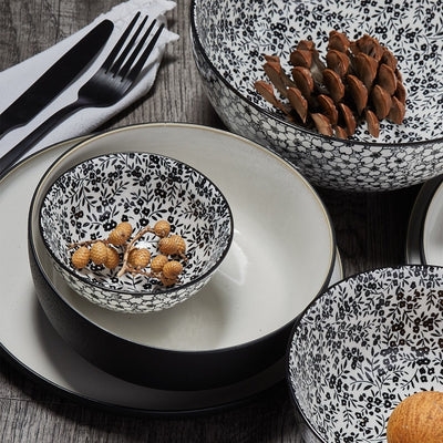 Brilliant Black Daisy Bowl