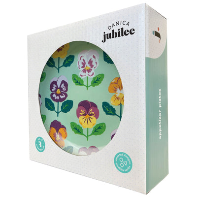 Danica Appetizer Plate Pansy Set Of 4