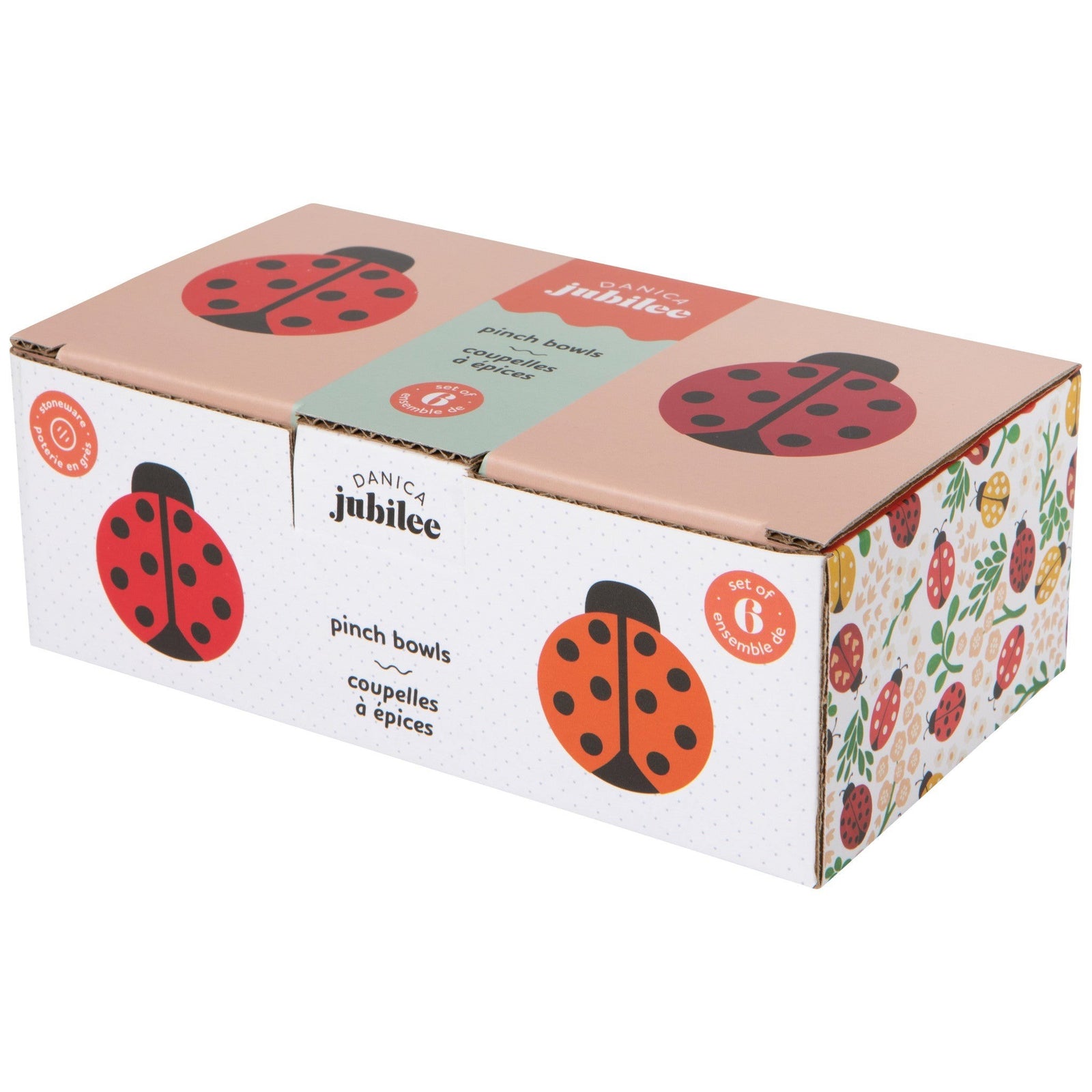 Danica Ladybugs Pinch & Dip Bowl Set Of 6