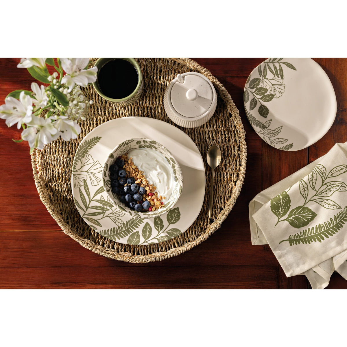 Now Designs Fern & Frond Melamine Cereal Bowl 6.5"