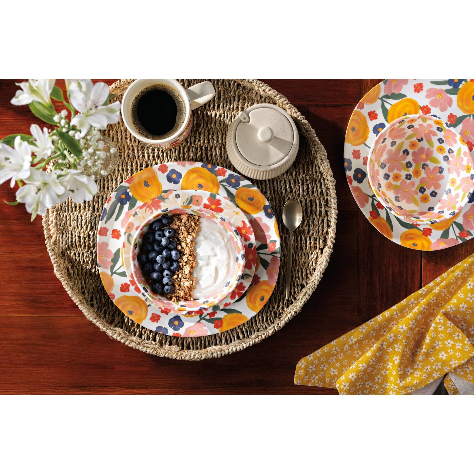 Now Designs Full Bloom Melamine Cereal Bowl 6.5"