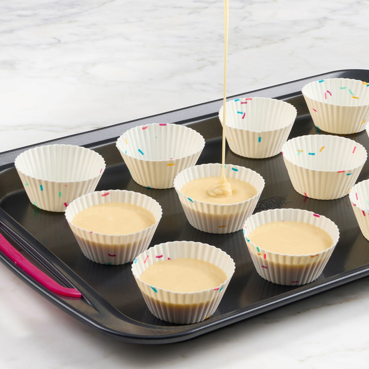 Trudeau Confetti Silicone Baking Cups Set Of 12 - iQ living