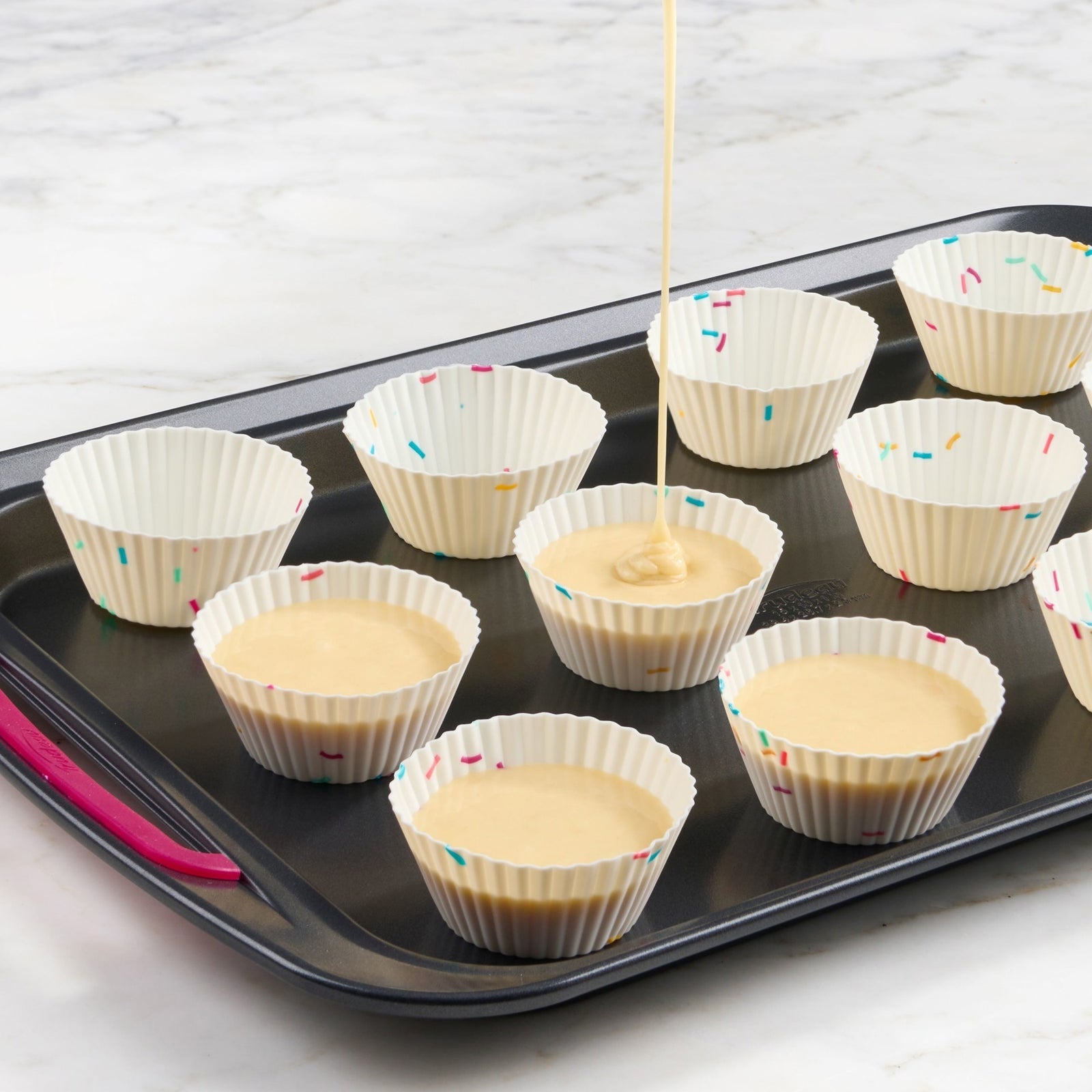 Trudeau Confetti Silicone Baking Cups Set Of 12 - iQ living