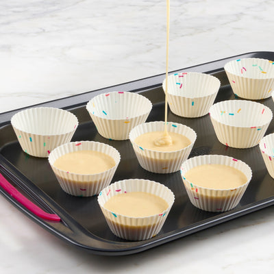 Trudeau Confetti Silicone Baking Cups Set Of 12 - iQ living