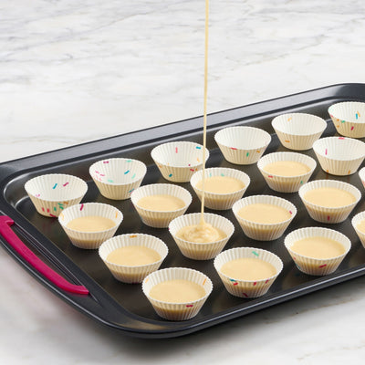 Trudeau Confetti Silicone Baking Mini-Cups Set Of 24 - iQ living
