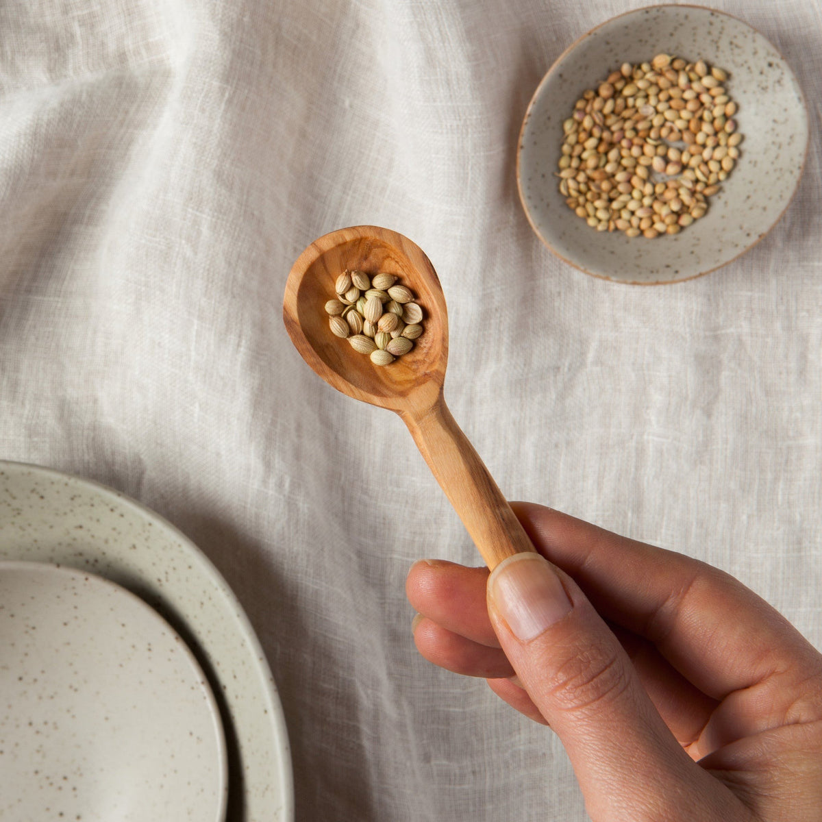 Danica Olive Wood Small Spoon 4"