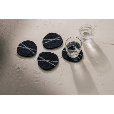Danica Coaster Striato Midnight Set Of 4