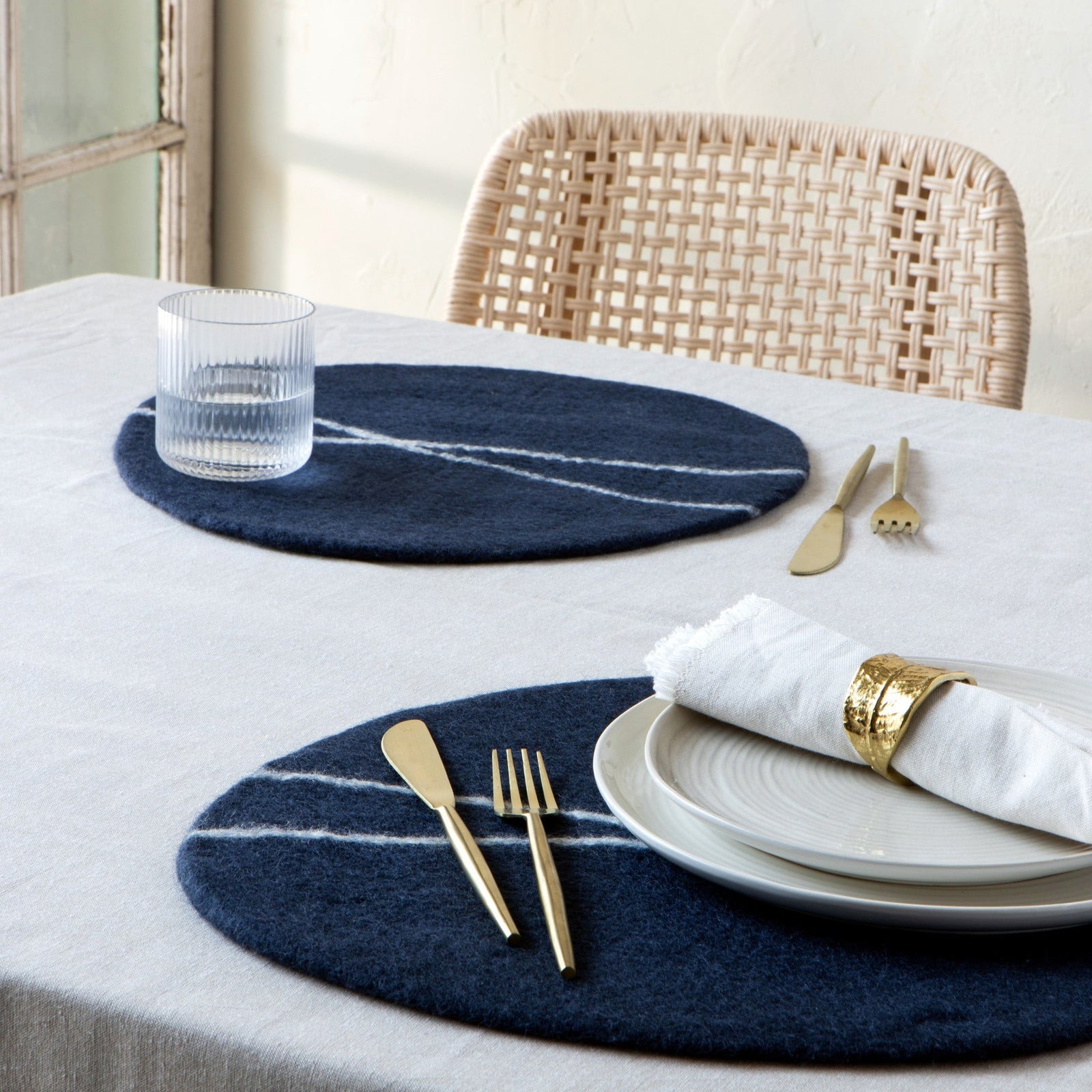 Danica Placemat 16" Striato Midnight