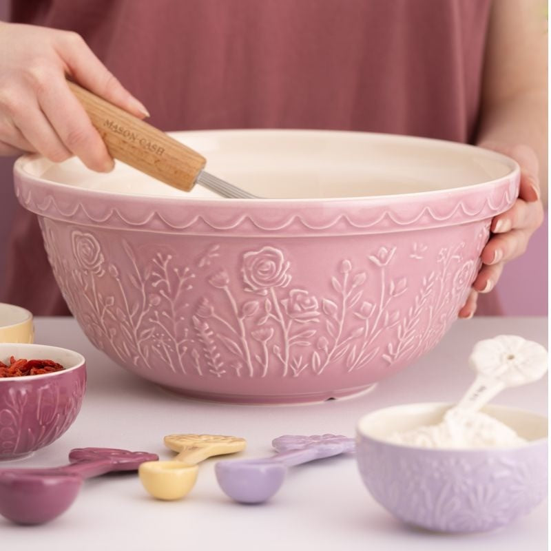 Mason Cash Mixing Bowl In The Meadow Pink 4L - iQ living