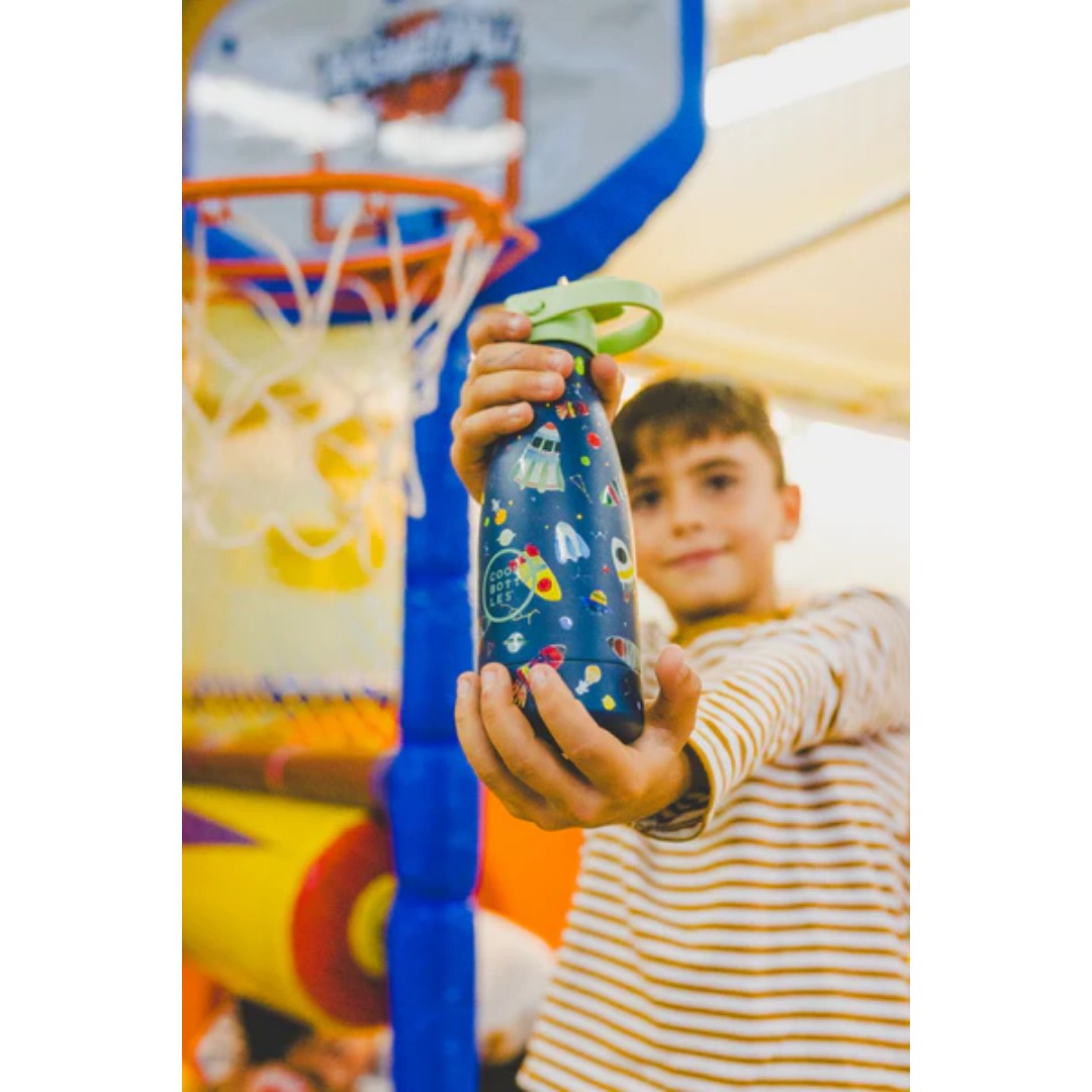 Cool Bottles 9oz Kids Water Bottle - Space Rocket
