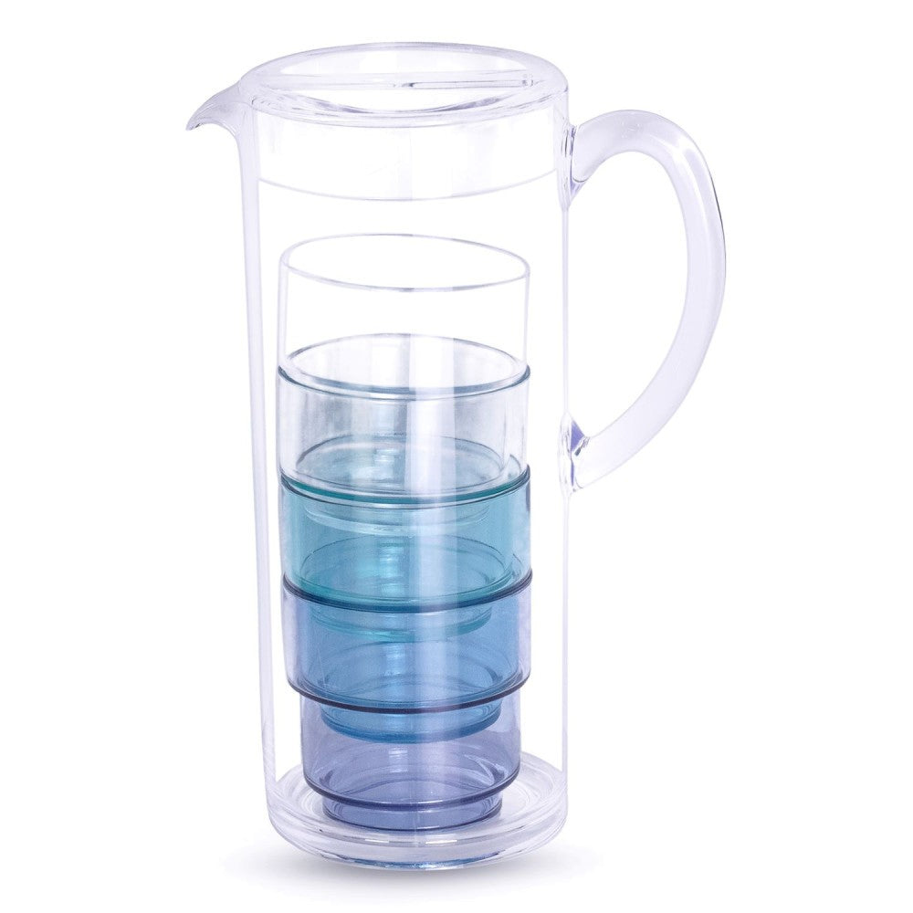 Brilliant Acrylic Pitcher & Tumbler Set Of 5