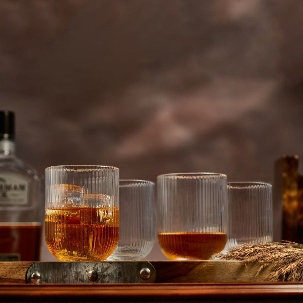 Brilliant Vintage Old Fashioned Glass 9oz Set Of 4