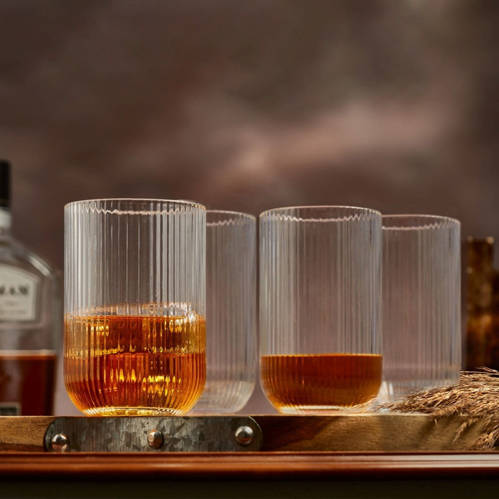 Brilliant Vintage Highball Glass 14oz Set Of 4