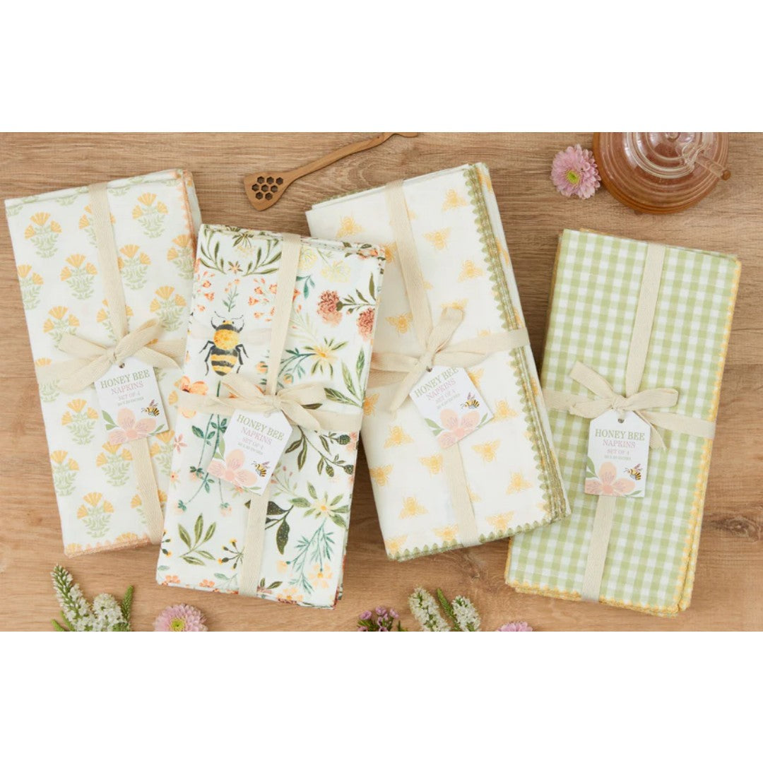 Design Imports Napkin Set Of 4 - Honey Bee Meadow
