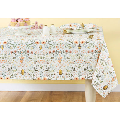 Design Imports Tablecloth 52" x 52" - Honey Bee Meadow