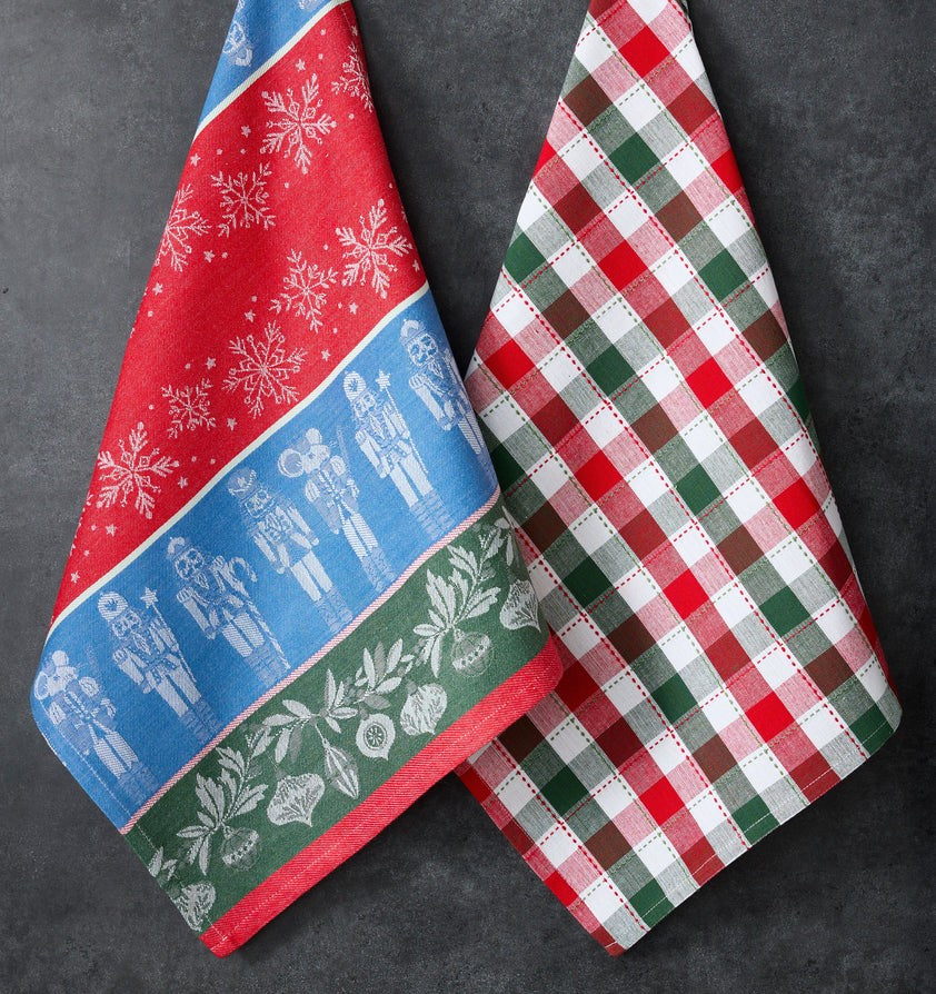 Design Imports Christmas Nutcracker Tea Towel Set Of 2