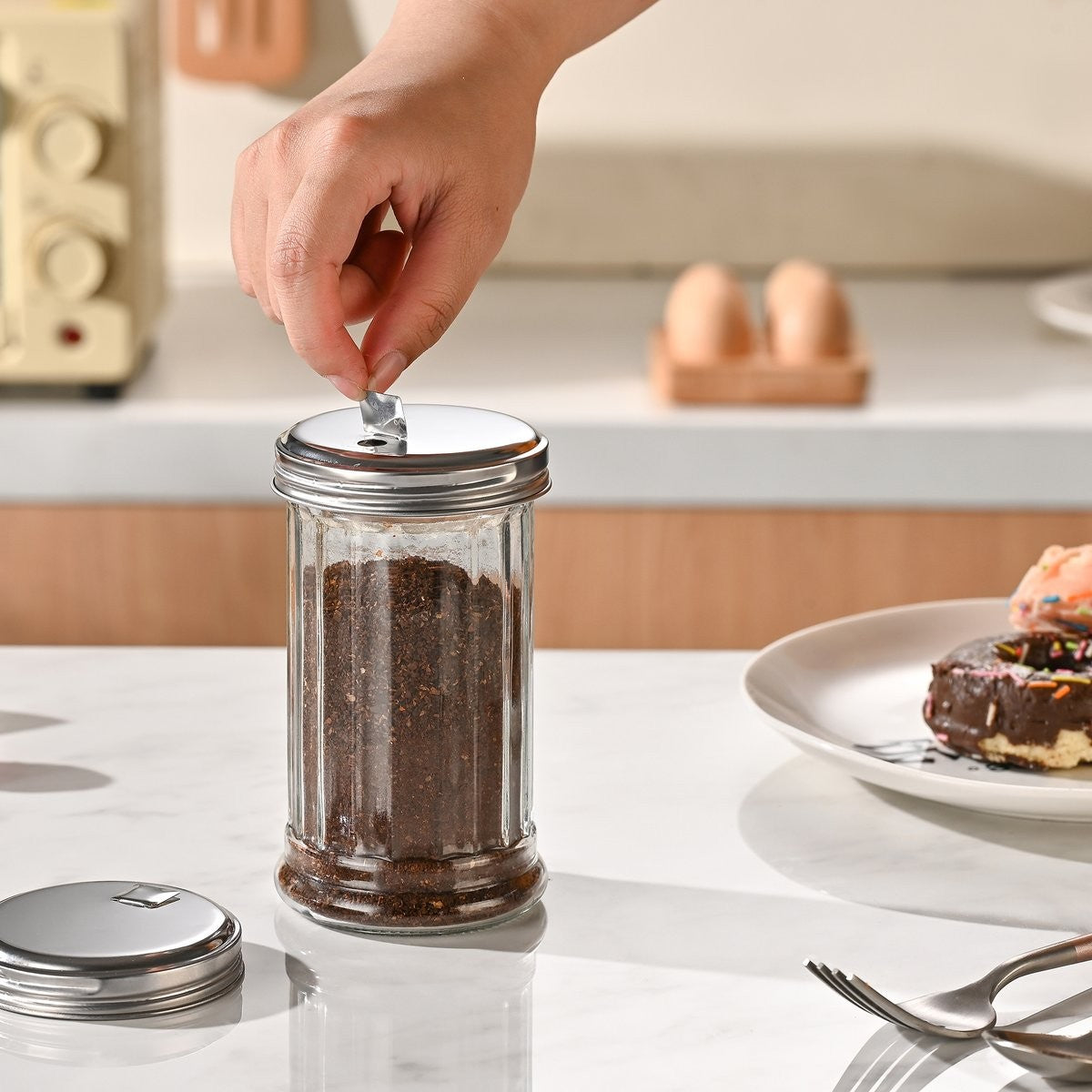 Fox Run Glass Sugar Dispenser