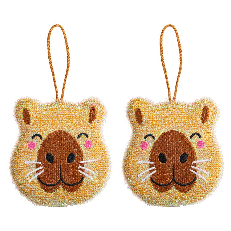 Kikkerland Capybara Scrub Sponge Set Of 2