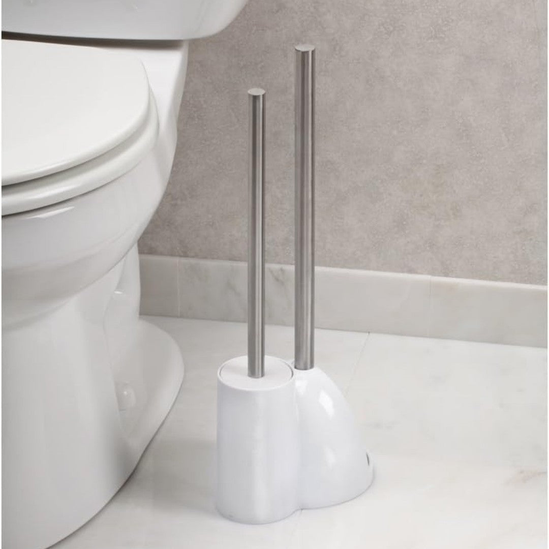 iDesign Toilet Brush & Plunger Set