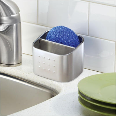 iDesign Forma Stainless Steel Sponge Holder + Sponge