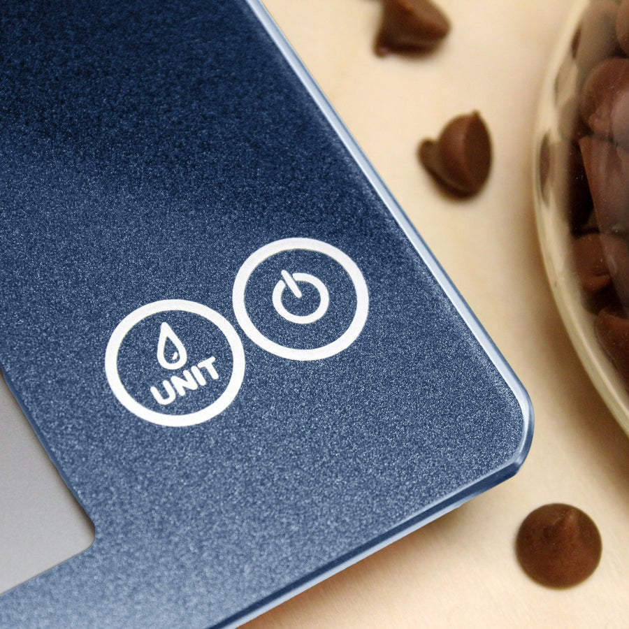 Escali Arti Glass Kitchen Scale - Blue Mirage