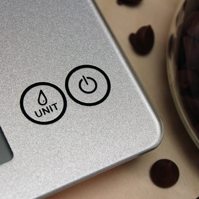 Escali Arti Glass Kitchen Scale - Shiny Silver