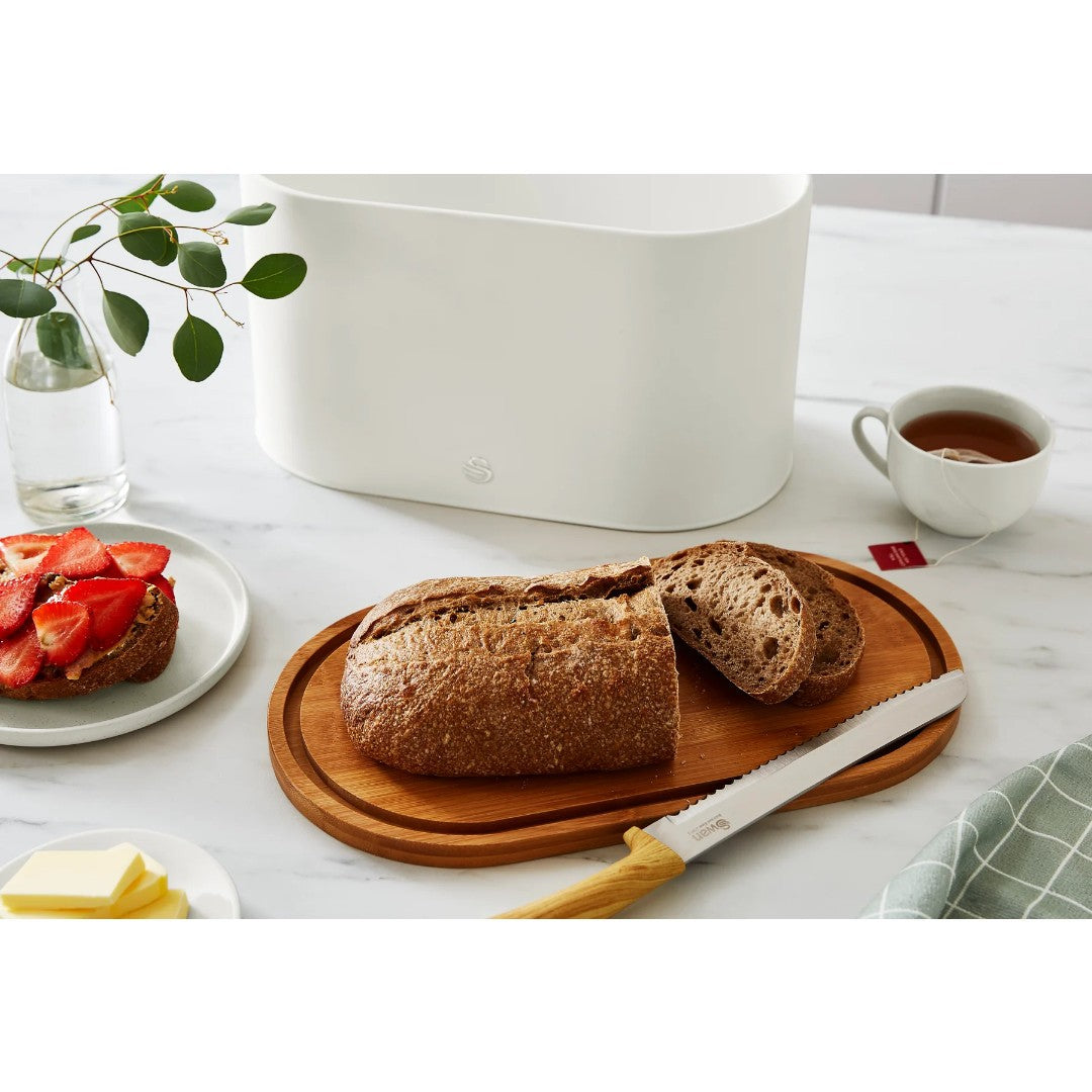 Swan Nordic Bread Bin - White
