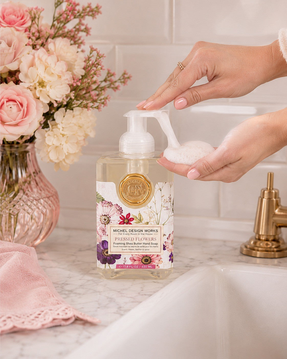Michel Design Works Pressed Flowers Foaming Hand Soap