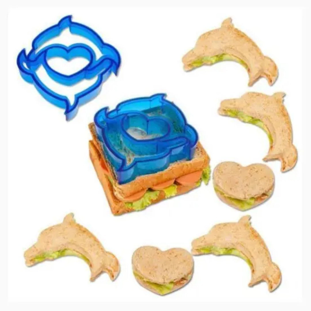 Mum Made Yum Sandwich Cutter - Blue Dolphin