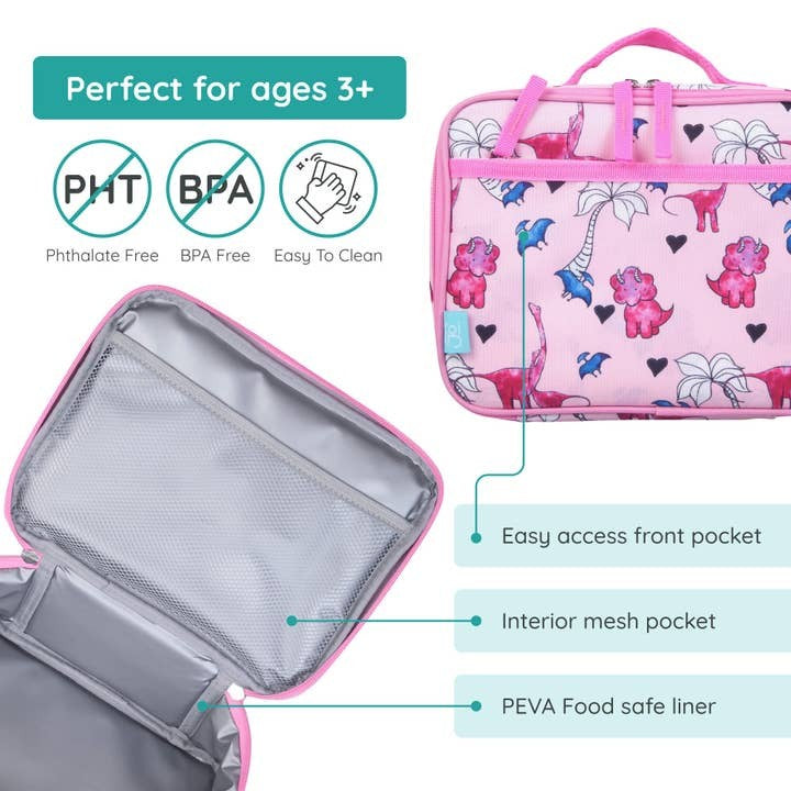 Wildkin Lunch Bag Pink Dino