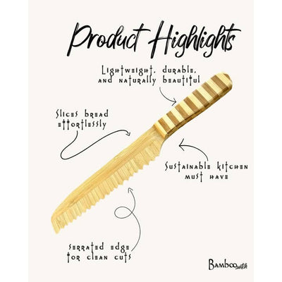 Bamboo Switch Serrated Bread Knife