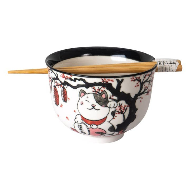 Urban Tokyo 18oz Donburi Noodle Bowl & Chopsticks