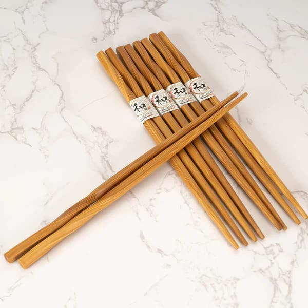 Urban Tokyo Chopsticks Set Of 5 - Bamboo Spiral