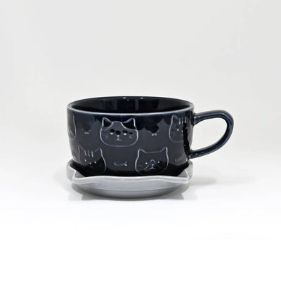 Urban Tokyo Mug 7oz & Lid - Grey Cat