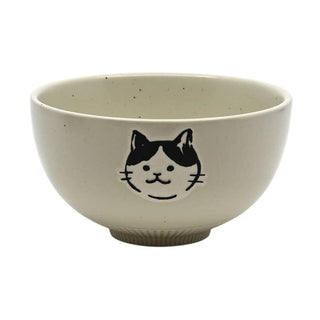 Urban Tokyo 10oz Rice Bowl - Cat Motif - White