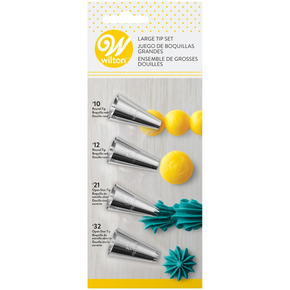 Wilton Large Decorating Tip 4-Piece Set