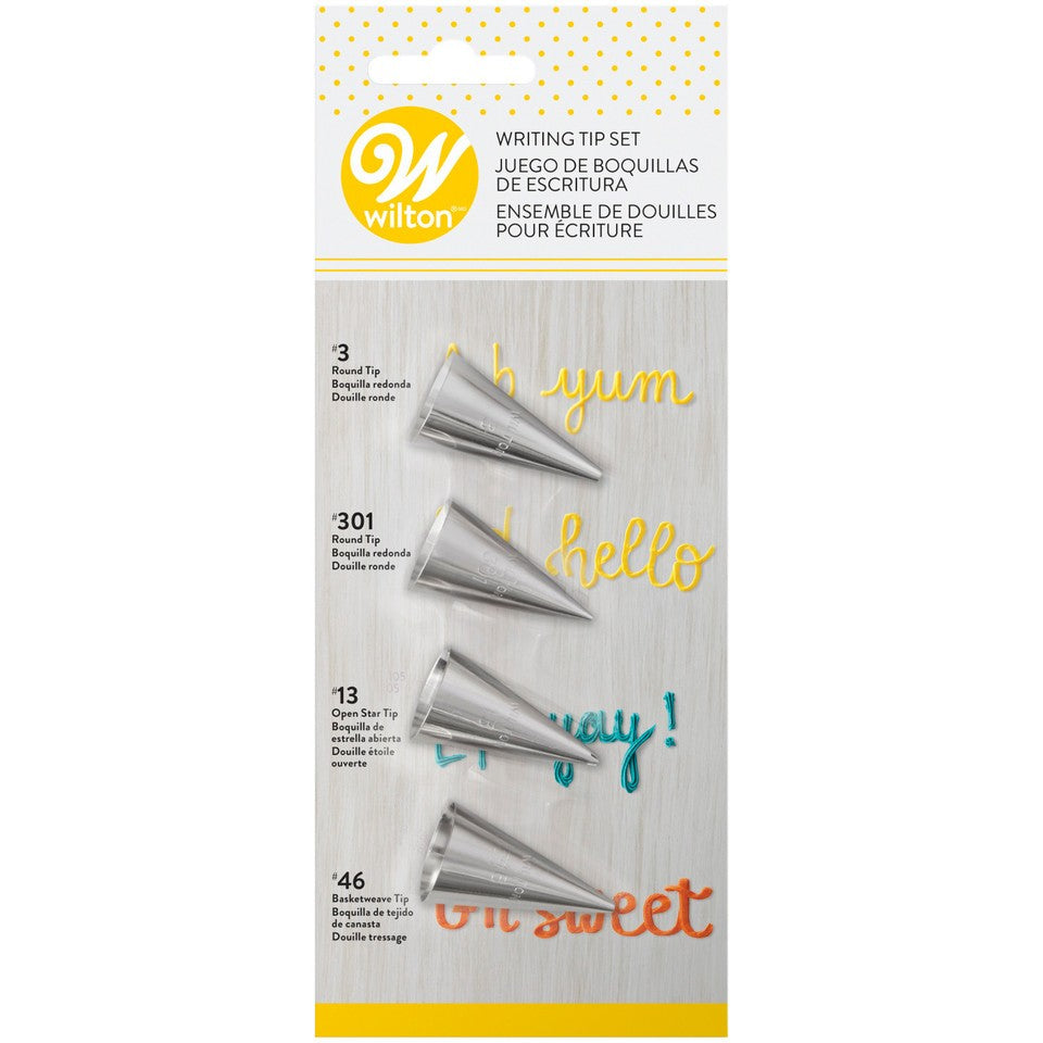 Wilton Writing Decorating Tip 4-Piece Set