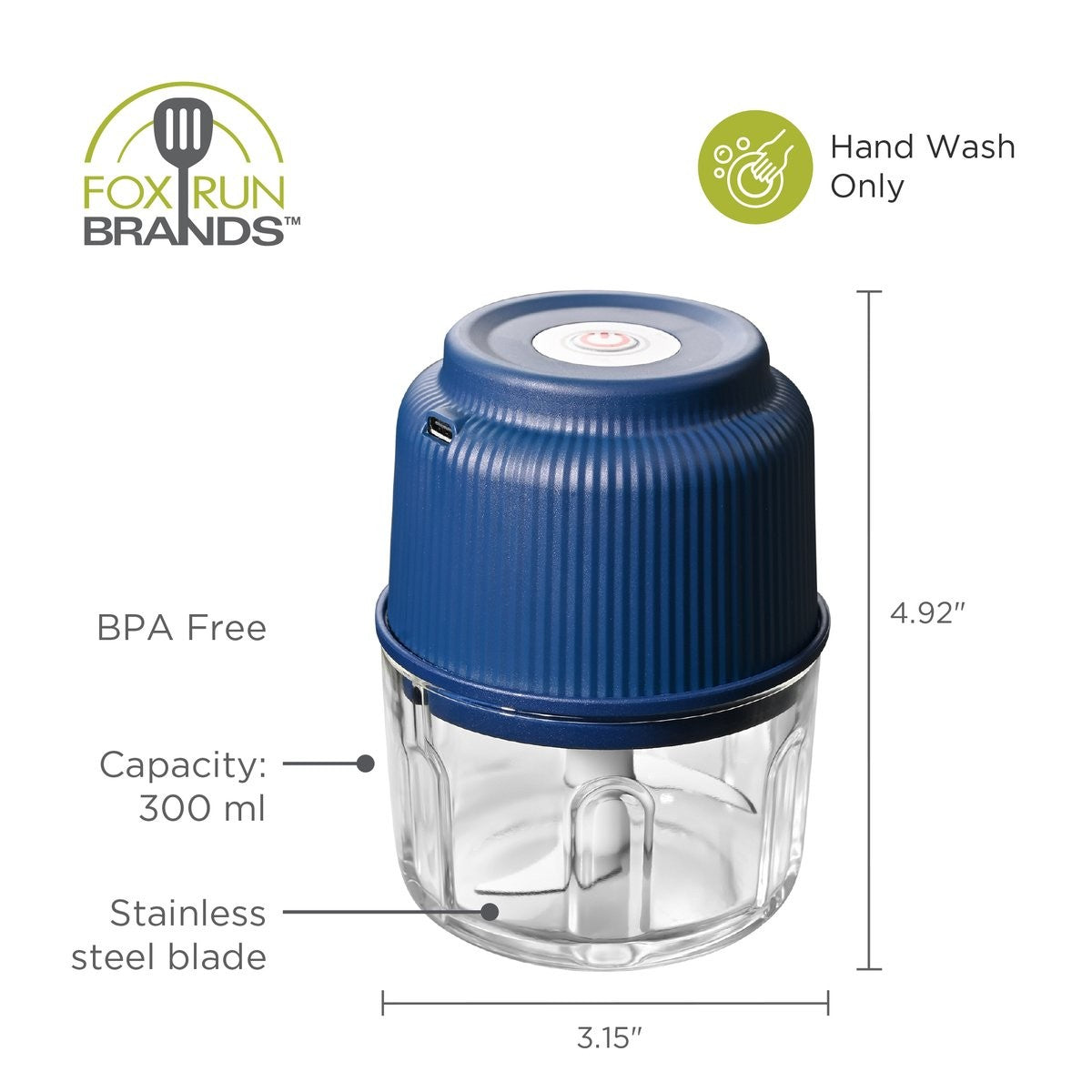 Fox Run Mini Food Processor 300ml
