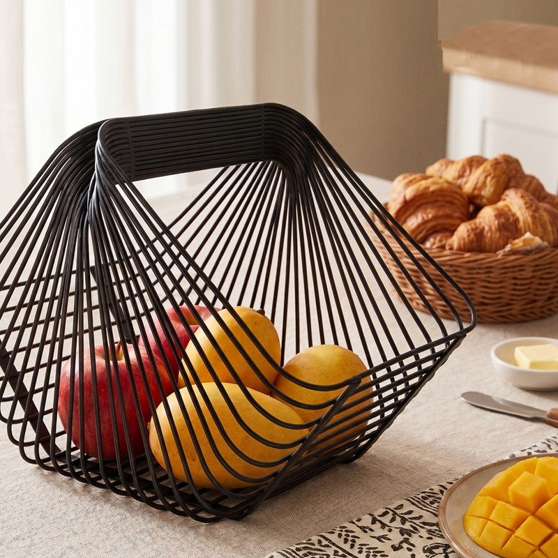 Natural Living Mesh Fruit Basket Black