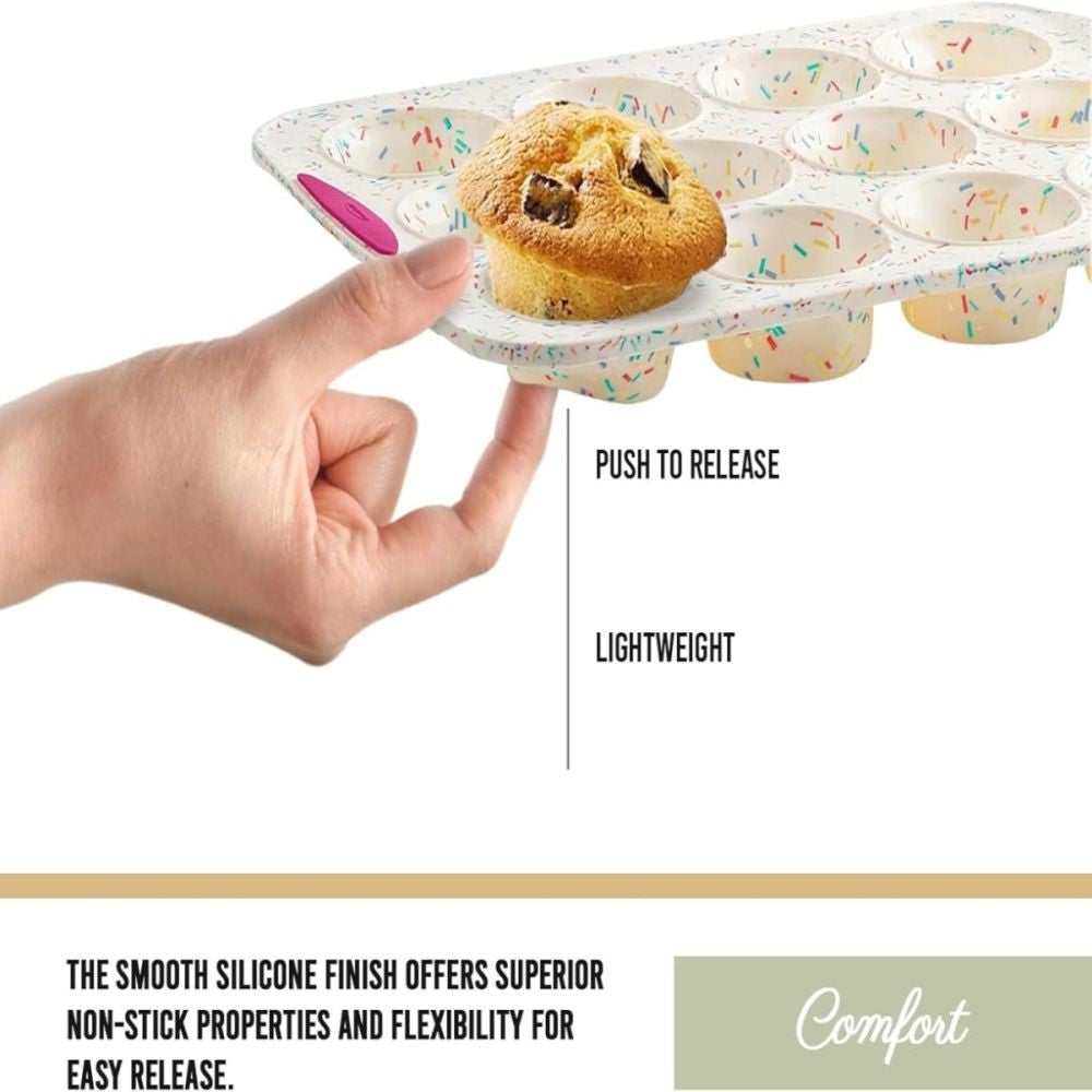 Trudeau Confetti Muffin Pan 12 Cavity