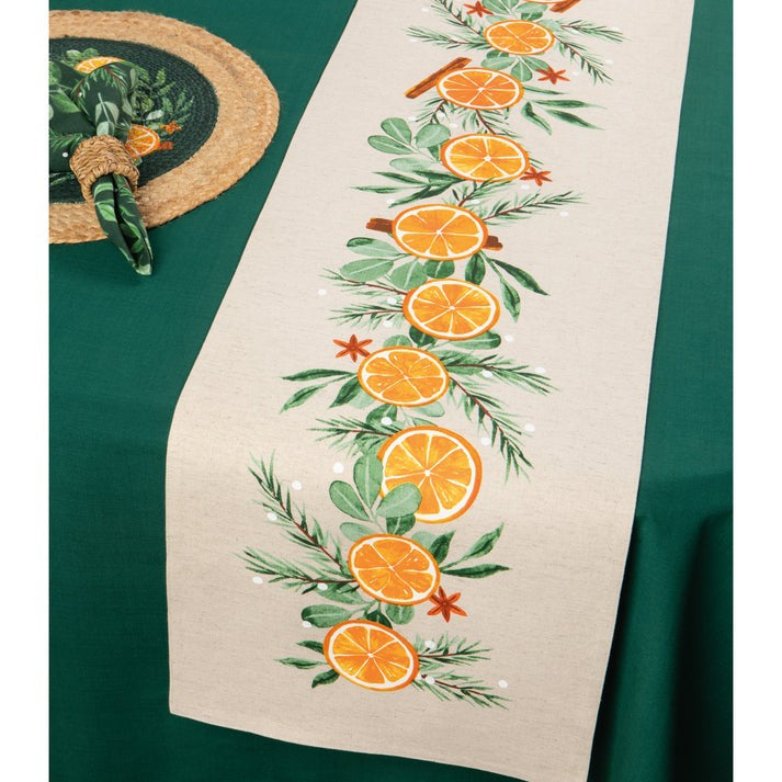 Now Designs Christmas Tablerunner 72" Cedar & Citrus