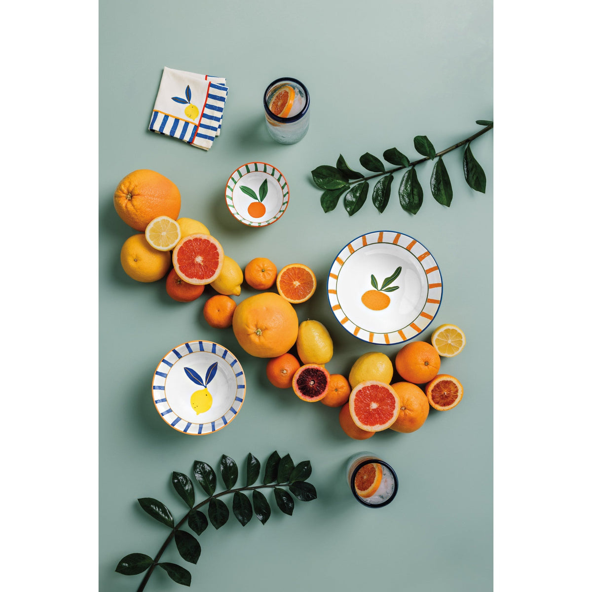 Danica Citrus Burst Cocktail Napkin Set Of 4