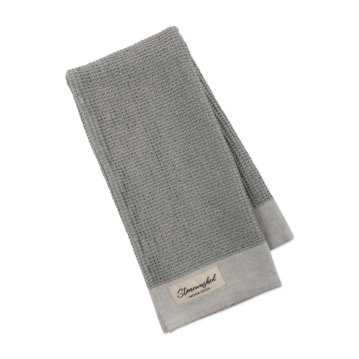 Design Imports Stonewashed Waffle Dishtowel