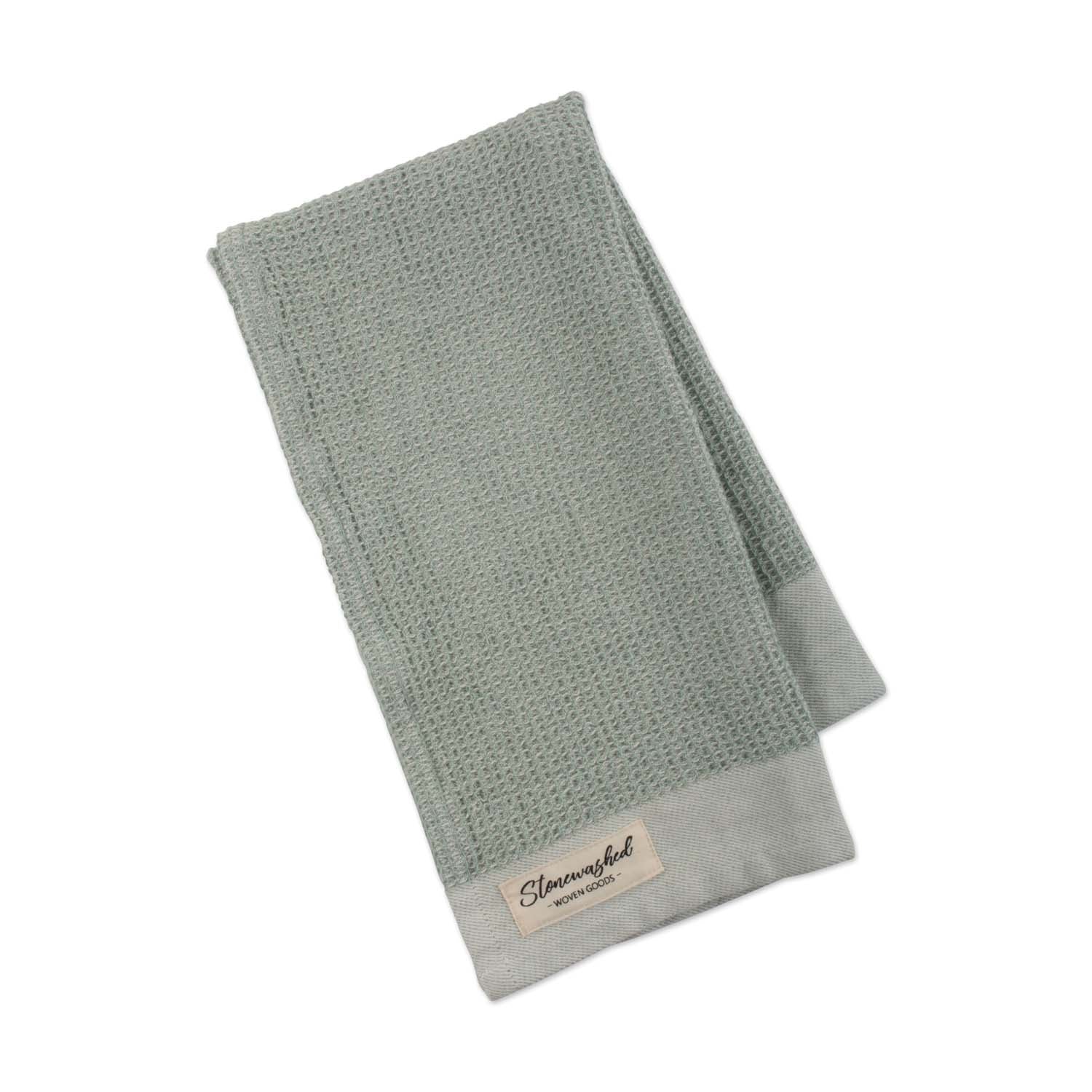 Design Imports Stonewashed Waffle Dishtowel
