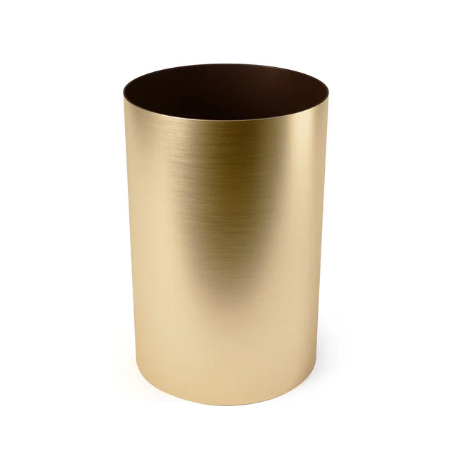 Umbra Metalla Waste Can - Matte Brass