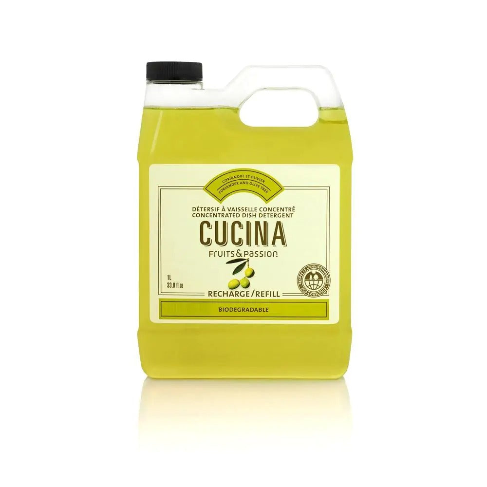 Fruits &amp; Passion Cucina Concentrated Dish Detergent Refill, Coriander and Olive Tree - iQ living