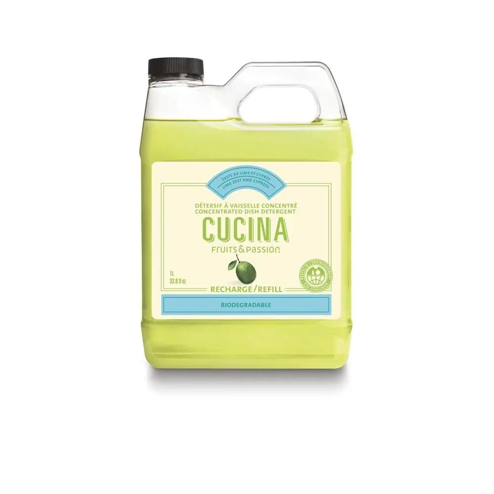 Fruits &amp; Passion Cucina Concentrated Dish Detergent Refill, Lime Zest and Cypress