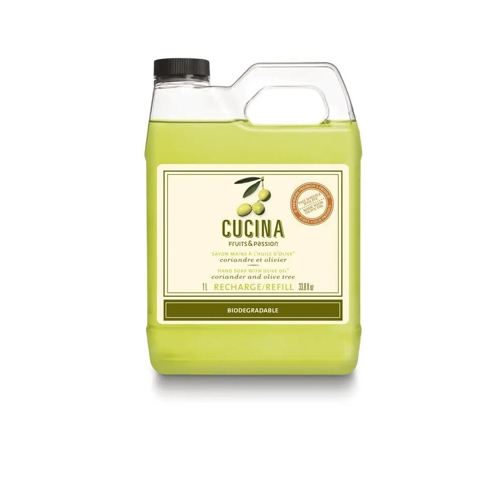 Fruits & Passion Cucina Purifying Hand Wash Refill, Coriander and Olive Tree